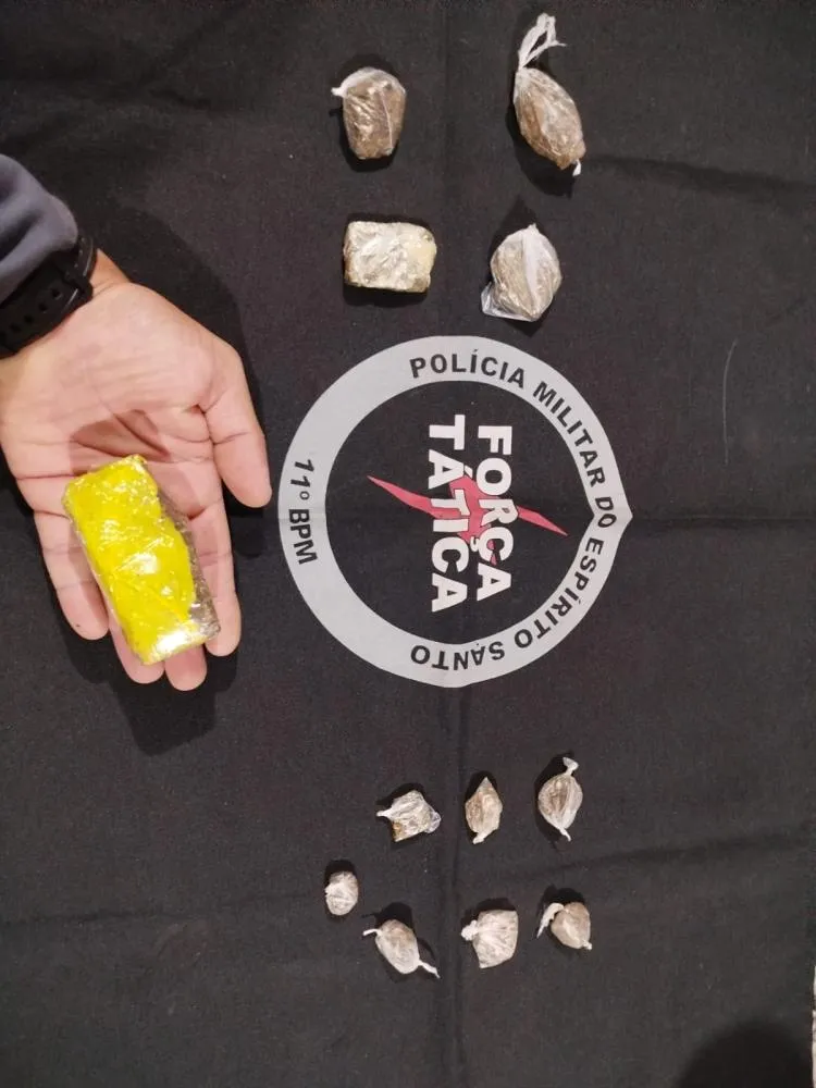 PMES Realiza Apreensão De Drogas Durante Patrulhamento No Bairro Colina, Em Barra De São Francisco