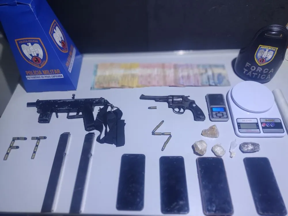 FORÇA TÁTICA DO 11º BPM PRENDE TRAFICANTES E APREENDE SUBMETRALHADORA EM BARRA DE SÃO FRANCISCO-ES