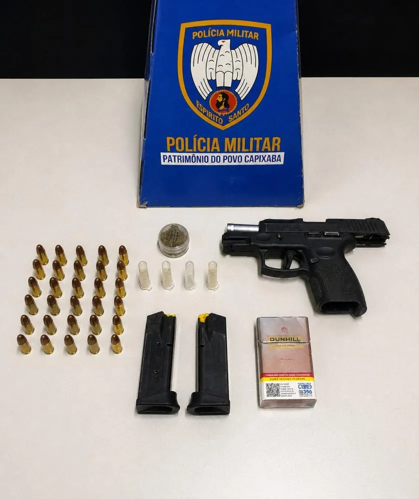 11º BPM Intercepta Veículo Após Manobra Brusca e Apreende Pistola 9mm em Água Doce do Norte